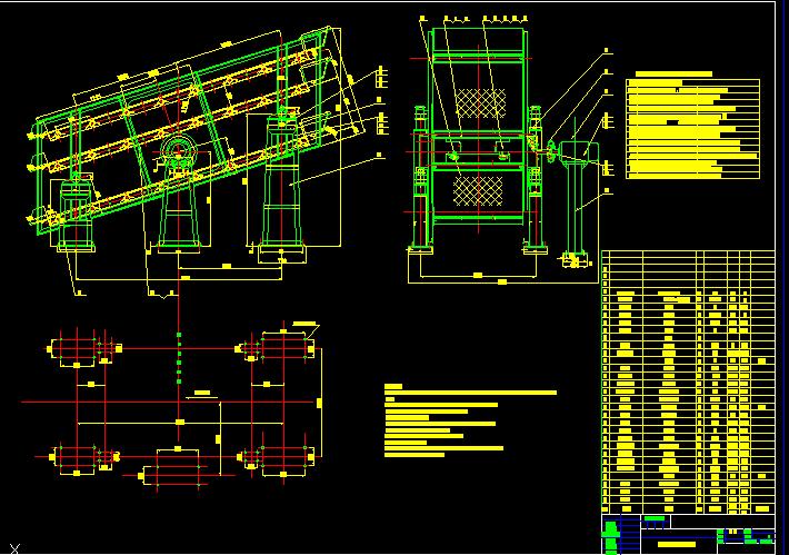 圓振動(dòng)篩CAD圖紙